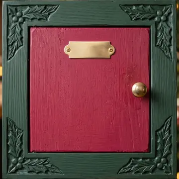 The red advent door from the app.